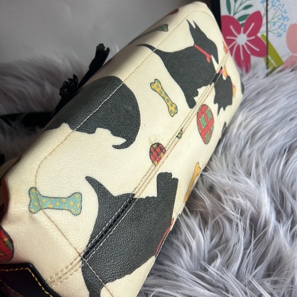 RARE Vintage Dooney & Bourke Scottie Dog Tassel Tote Purse #16044B - Whi… - Picture 5 of 14